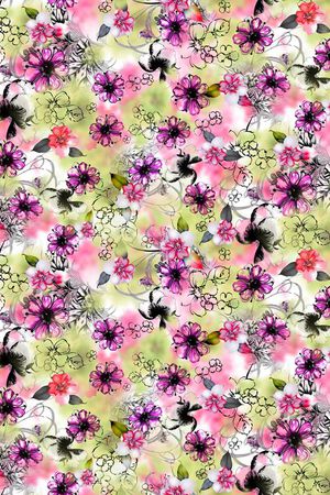 花卉印花华亿平台图片