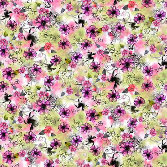 花卉印花华亿平台图片