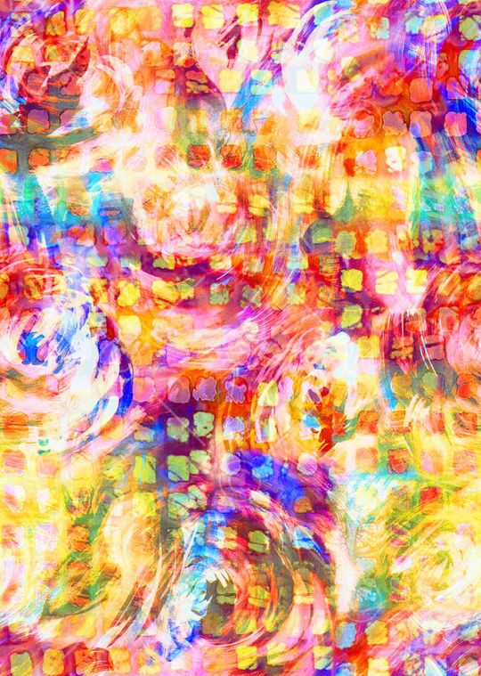 花卉组合印花华亿平台图片