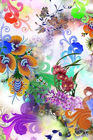 羽毛印花华亿平台图片