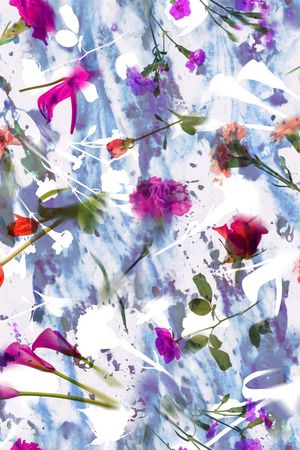 花卉印花华亿平台图片