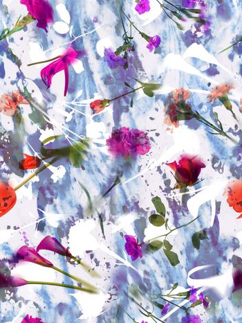 283385-水彩花卉花朵组合