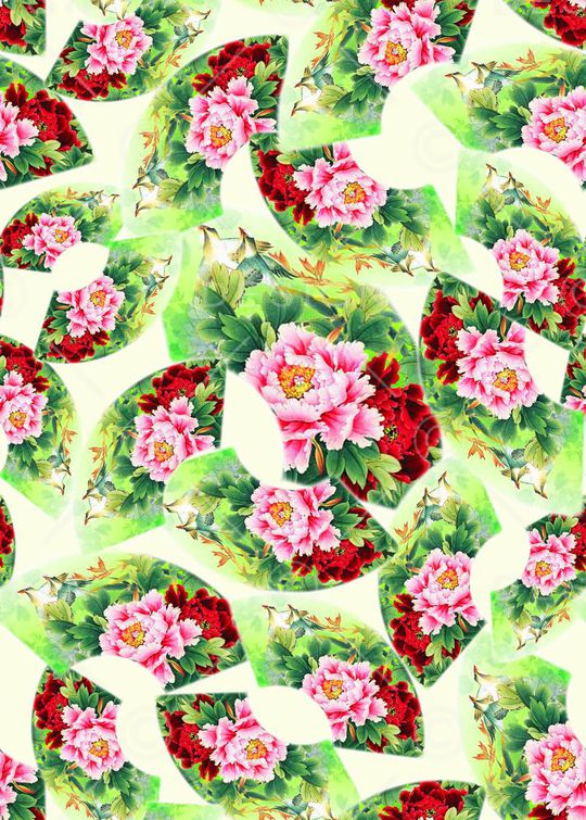 中国风印花华亿平台图片