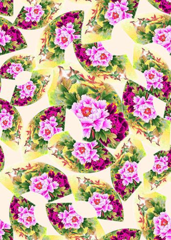 283396-多色水墨中国风---牡丹花