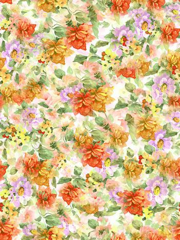 283398-七彩水彩花卉