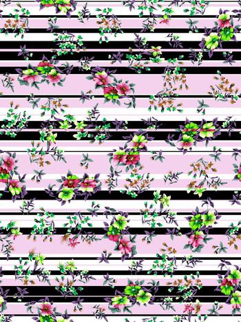 283406-条纹花卉花朵组合