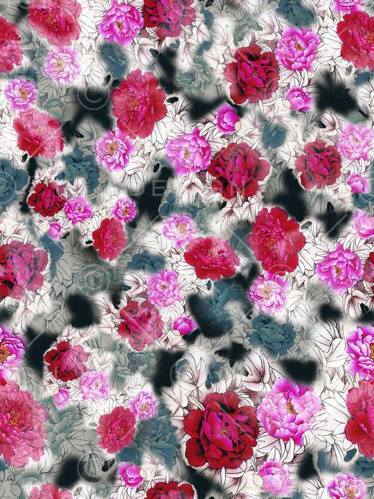 花卉印花华亿平台图片