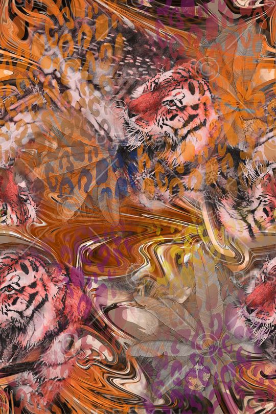 豹纹印花华亿平台图片