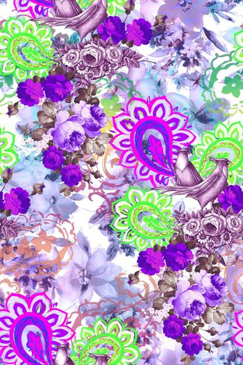 283637-佩斯利花鸟古典华亿平台