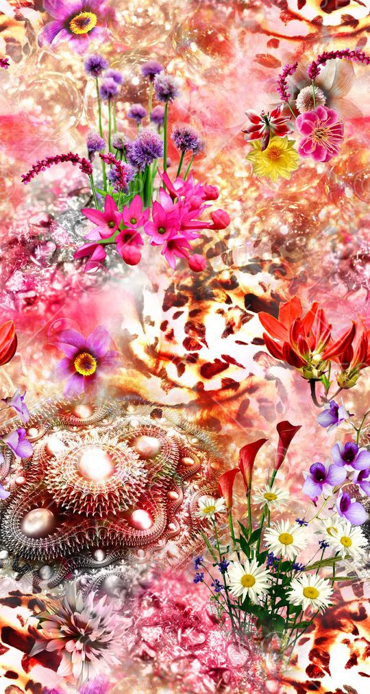 花卉印花华亿平台图片