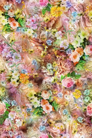 花卉印花华亿平台图片