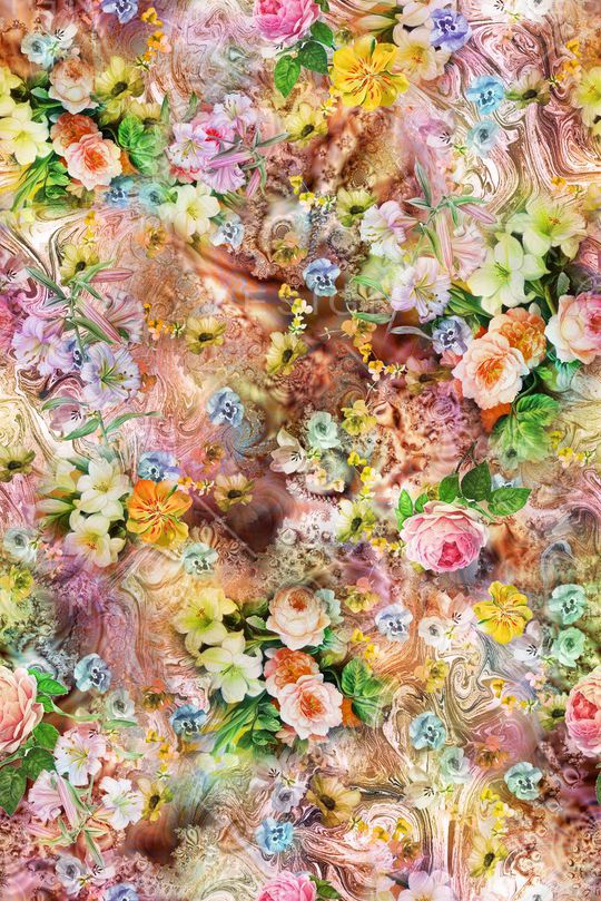 花卉印花华亿平台图片