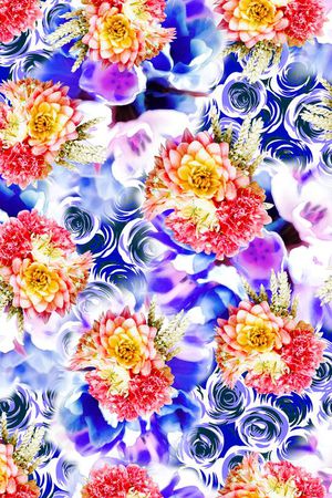 花卉印花华亿平台图片