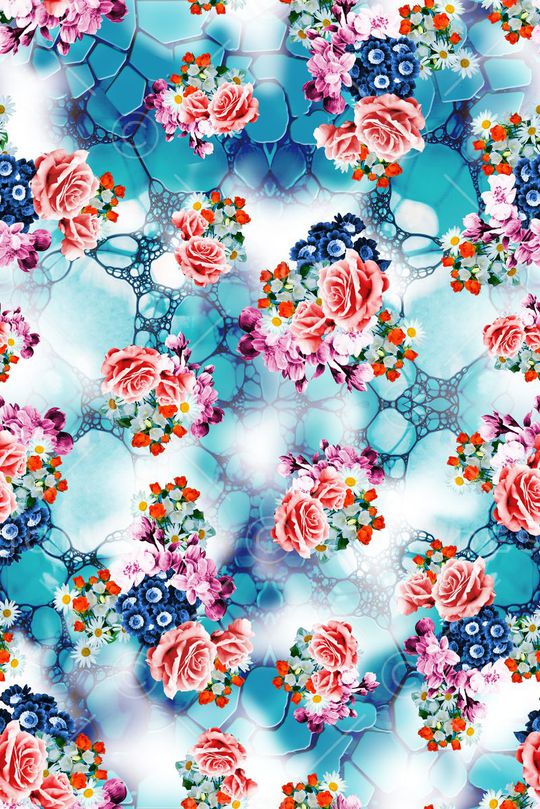 花卉印花华亿平台图片