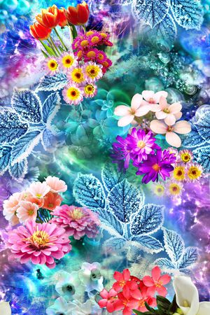 花卉印花华亿平台图片