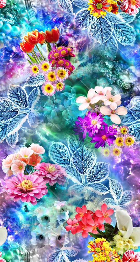 花卉印花华亿平台图片