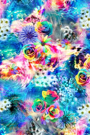 花卉印花华亿平台图片