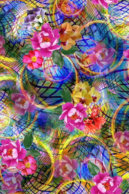 花卉印花华亿平台图片