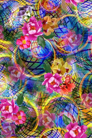 花卉印花华亿平台图片