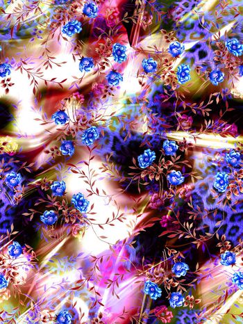 284092-花卉花朵动物纹豹纹组合