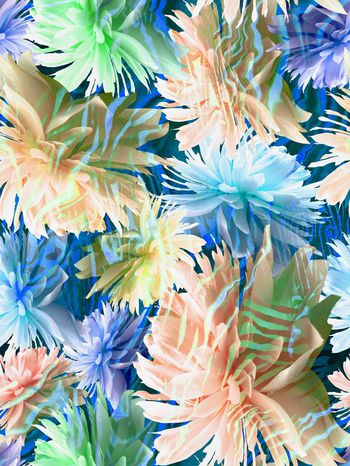 284102-多彩大花卉花朵组合