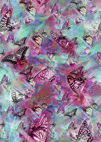 284106-蝴蝶动物光感底纹组合