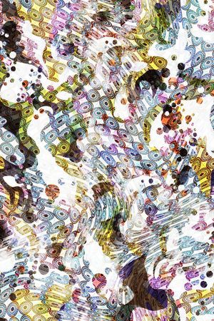 几何圆点印花华亿平台图片