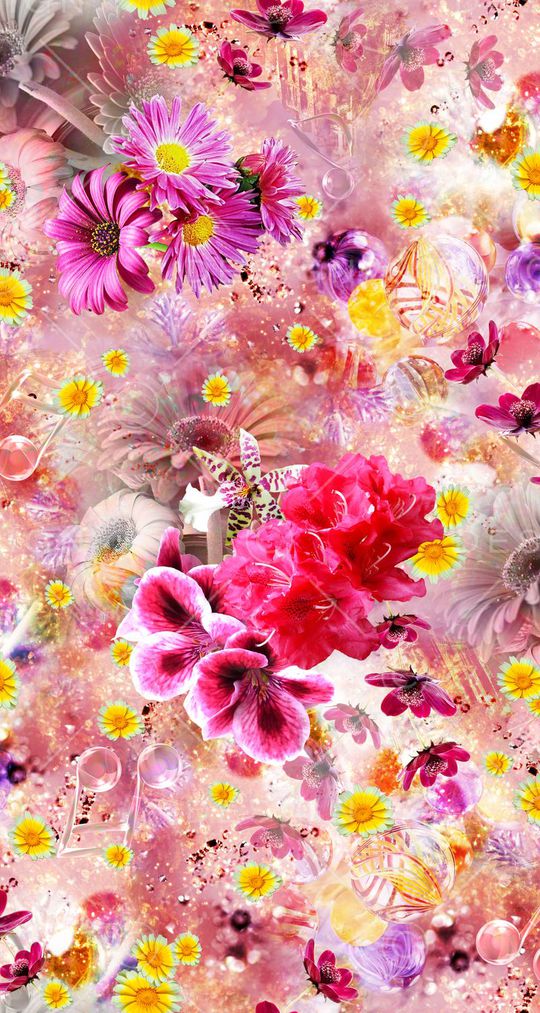 花卉印花华亿平台图片