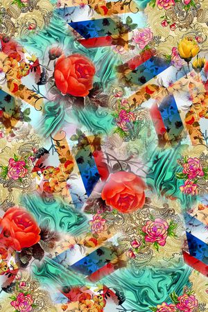 佩斯利涡旋纹印花华亿平台图片