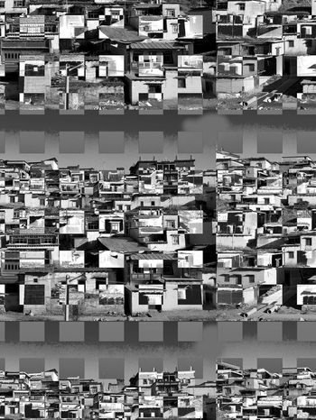 284204-建筑格子创意混和印花