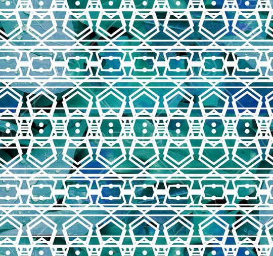 几何多边形印花华亿平台图片