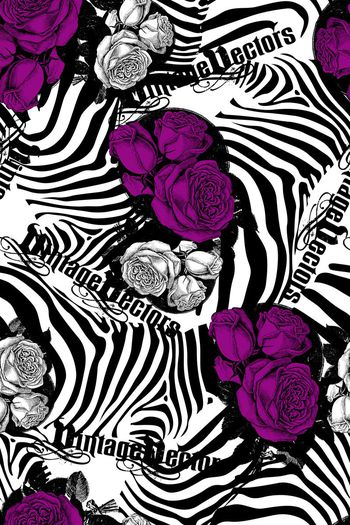 284303-复古斑马纹烈焰玫瑰英文字母华亿平台