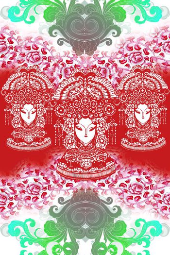 284392-中国风青花剪纸古典云纹