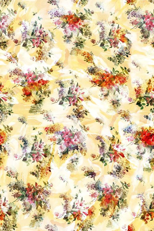 手绘水彩印花华亿平台图片