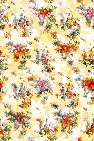 手绘水彩印花华亿平台图片