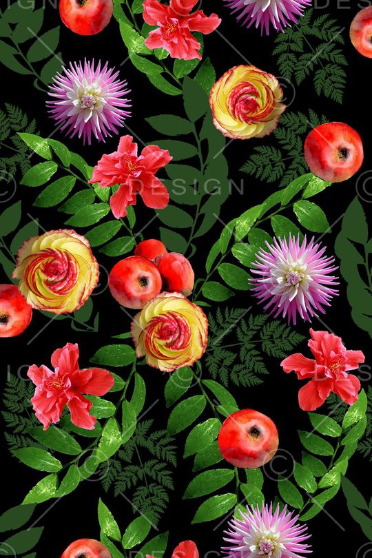 花卉印花华亿平台图片