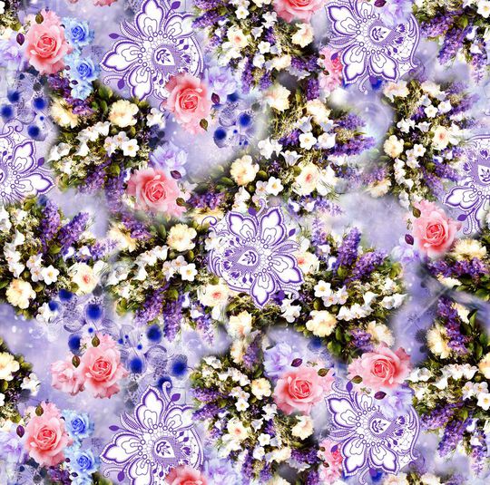 花卉印花华亿平台图片