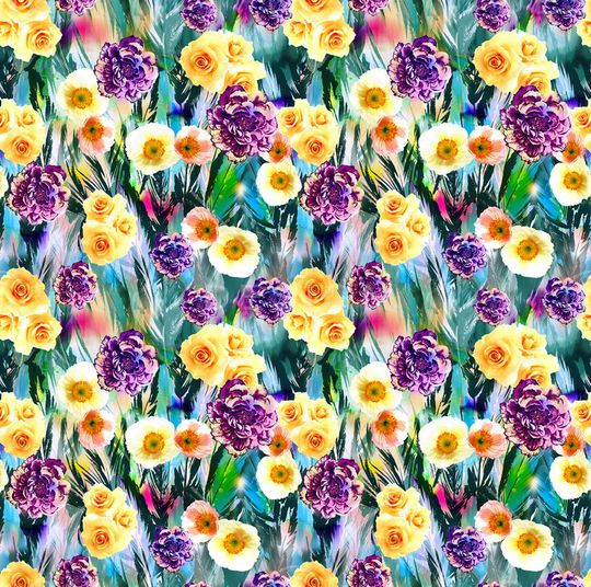 花卉印花华亿平台图片