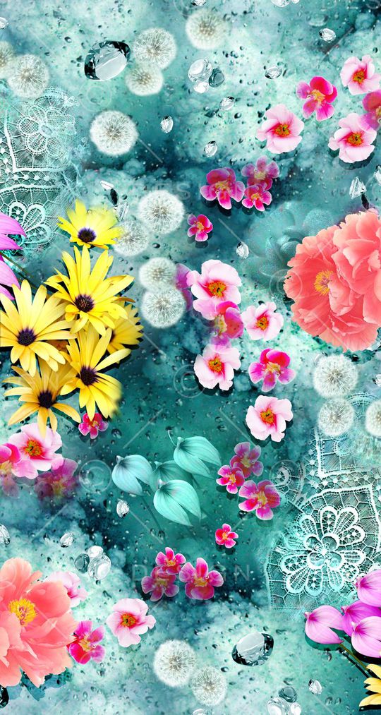 花卉印花华亿平台图片