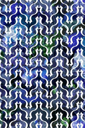 几何线条印花华亿平台图片