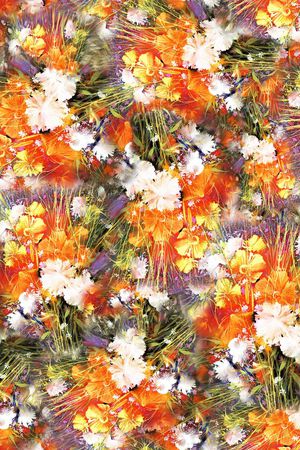 手绘油画印花华亿平台图片