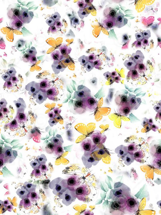 手绘水彩印花华亿平台图片