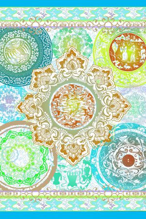 中国风印花华亿平台图片