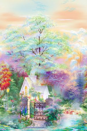 手绘水彩印花华亿平台图片