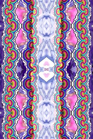 几何线条印花华亿平台图片