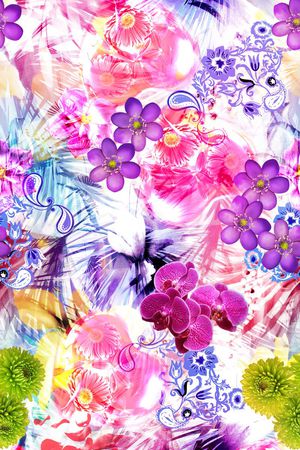 手绘水彩印花华亿平台图片