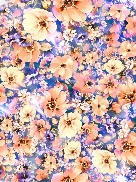 手绘水彩印花华亿平台图片