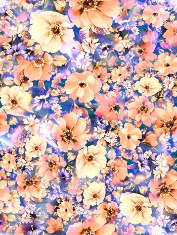 284792-多彩花卉花朵组合