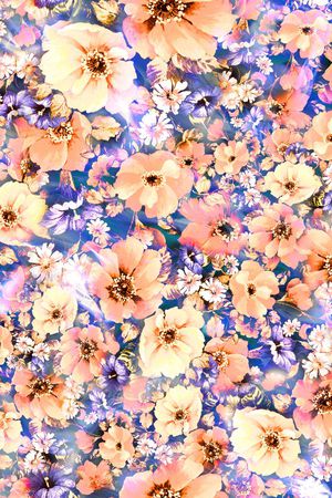 手绘水彩印花华亿平台图片