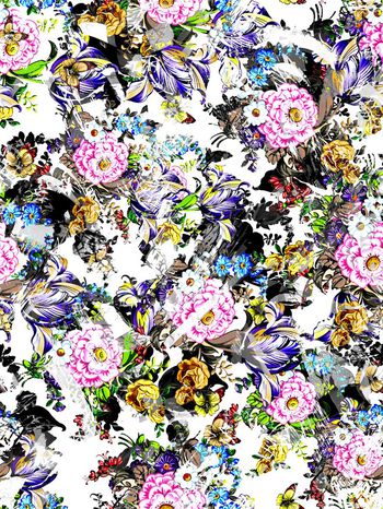 284811-多彩花卉花朵组合